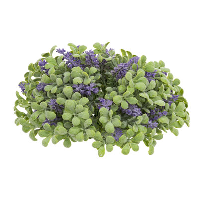Arrangement floral de buis mauve sauge