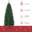 Grand sapin de Noël artificiel non éclairé avec branches réalistes