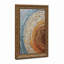 Tableau mural sur toile en mosaïque de vagues concentriques bleues et orange-742824194