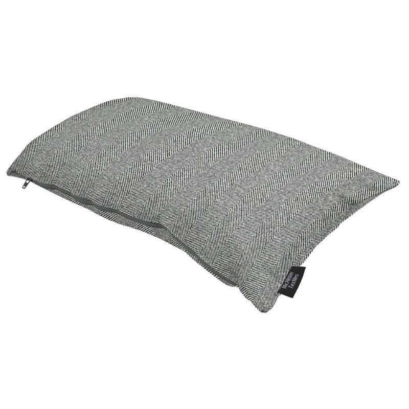 Herringbone Rectangular Cushion Cover, Dark Charcoal Grey, 30 x 50cm