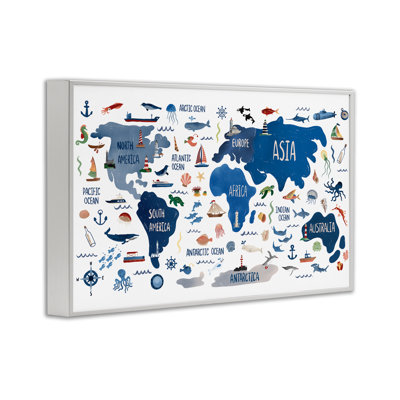 Art de giclée encadrée par carte nautique par Carrie Cantwell