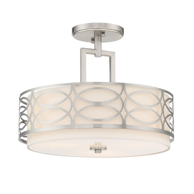 Plafonnier semi-encastré 3 lumières 14,75 po Aiava