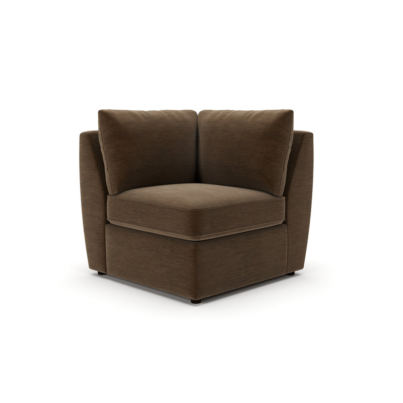 Chaise d'angle rembourrée Halston, Écorce Evan