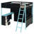Full Size Wood Loft Bed with Desk, Ample Storage Space and Light, Multifunctional Gaming Loft Bed for Bedroom-1952364371