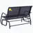 2-Person Outdoor Glider Bench with Steel Frame and Breathable Sling Fabric-883527087