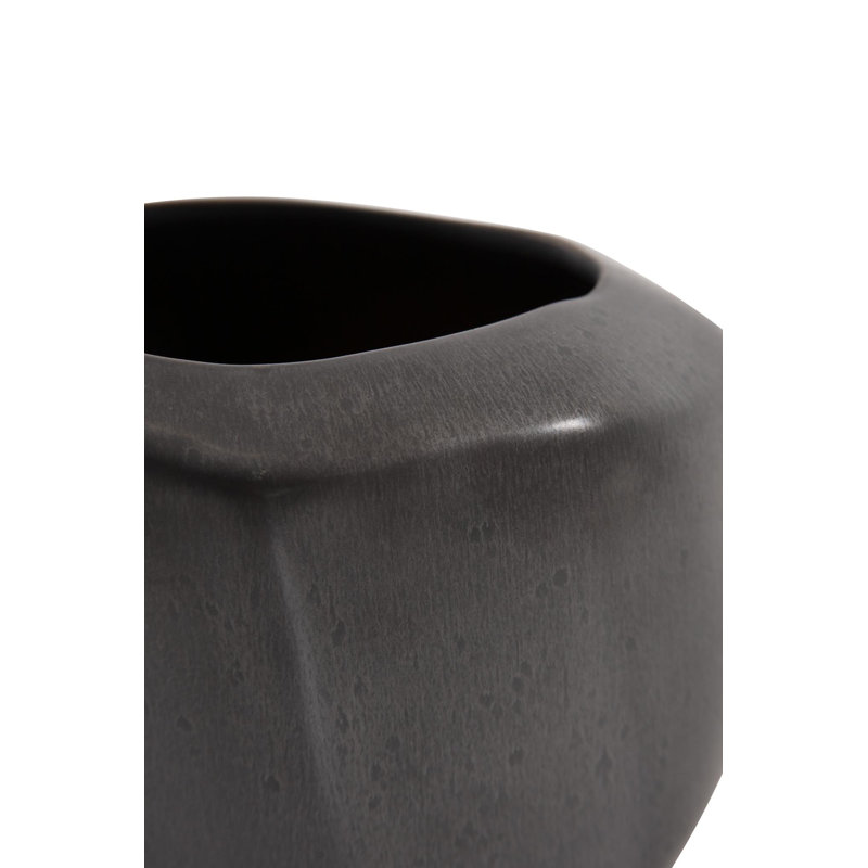 Vase gris Alamo - moyen, H 5 po x l 8,5 po x P 6,25 po