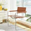 Chaise de bureau Fred en similicuir et acier inoxydable Fred-1000807550