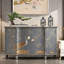 Grey Hand-Painted Accent and Buffet Cabinet