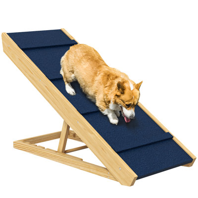 Escalier pour chien Archie & Oscar ™, rampe réglable en bois pour lit, canapé, canapé, rampe pliante pour petits, moyens et grands chiens, avec surface antidérapante, 33,5 po x 15,7 po x 24 po