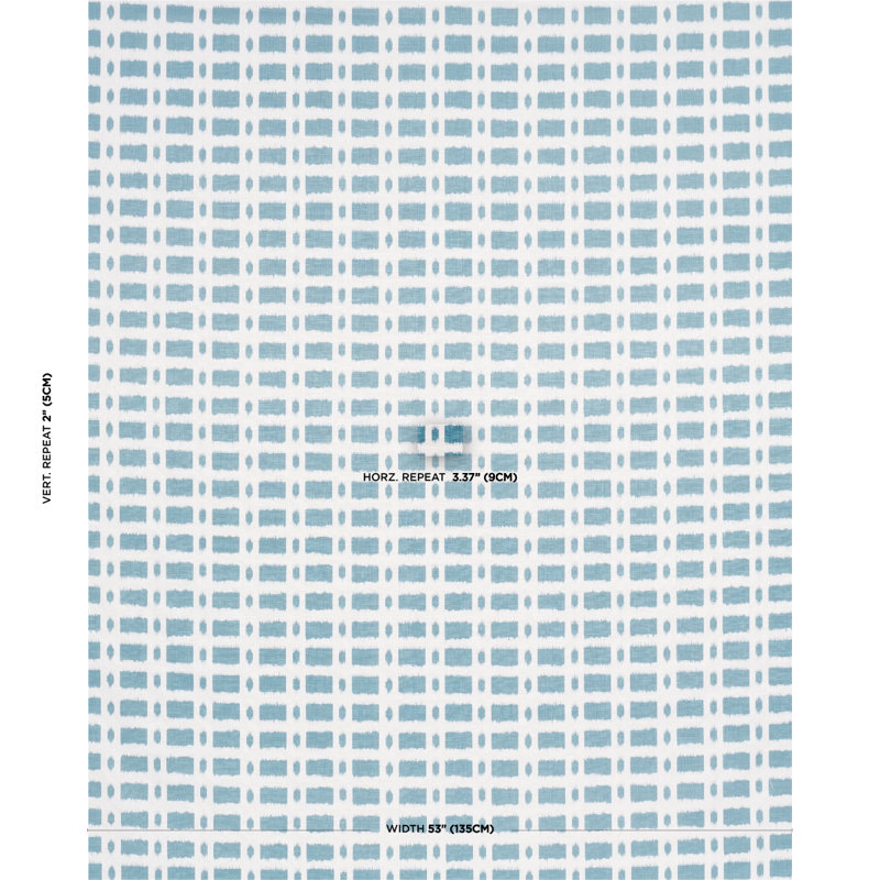 Schumacher X Veere Grenney Townline Road Fabric, Blue