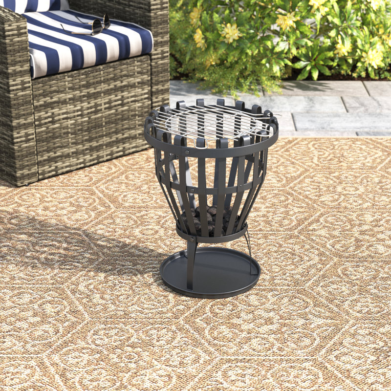 Abigailgrace Round Steel Smokeless Fire Pit