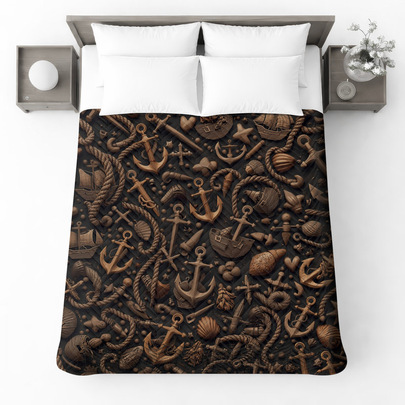 Couvre-lit matelassé nautique, Double