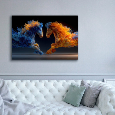  'Fluid Ascent Of The Wild Horses' by Ann Klee Canvas Wall Art, 60" x 40"