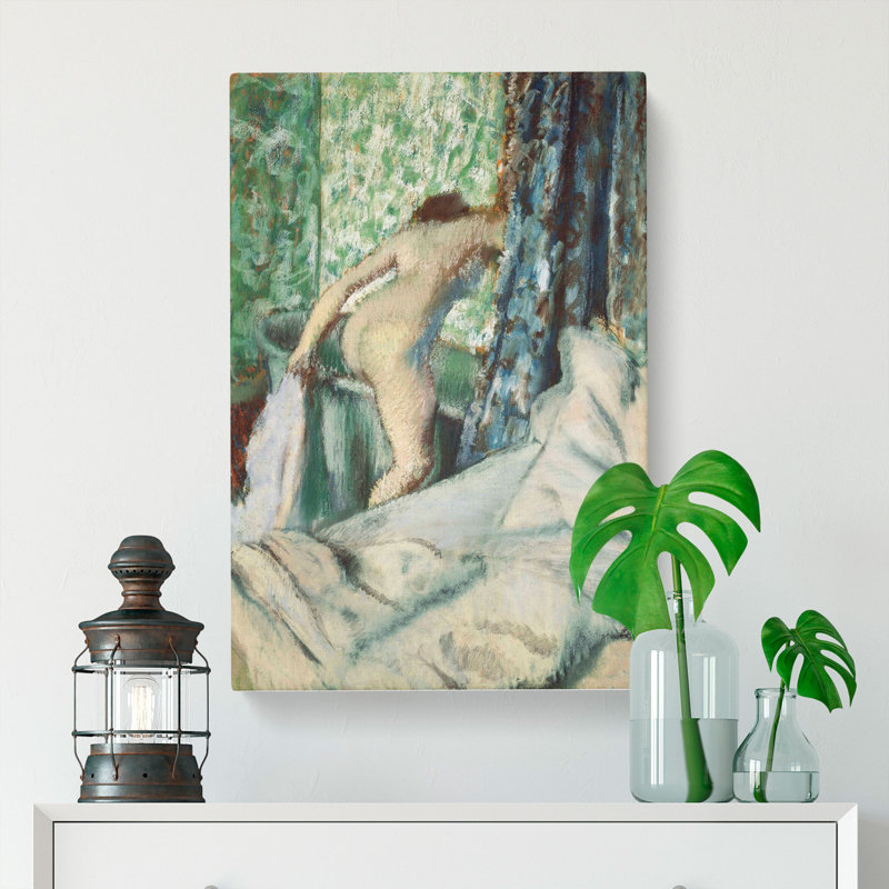 Nude Woman In The Bath by Edgar Degas - Wrapped Canvas Painting, 60cm H x 40cm W x 3cm D