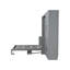 Queen Size Murphy Bed Wall Bed With Closet,Grey