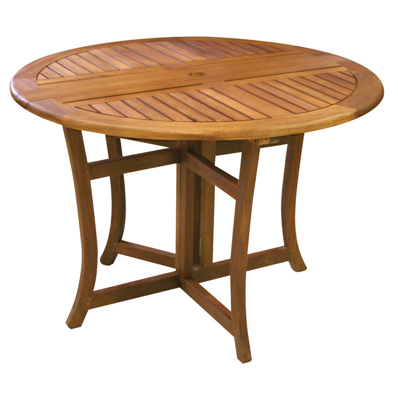 Table de salle à manger en bois massif Suki, H 30 po x L 48 po x P 48 po