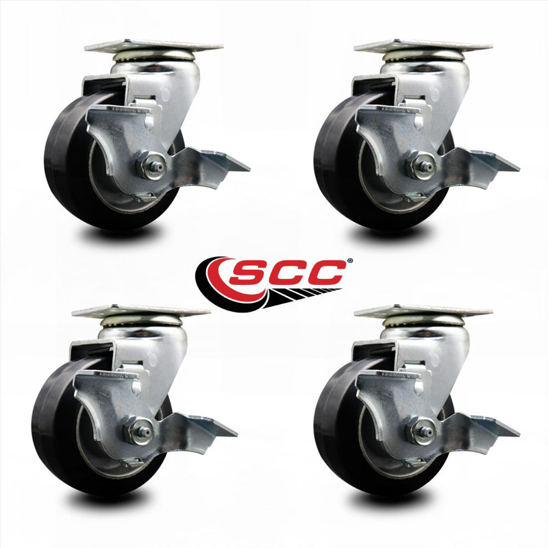 Rubber on Aluminum Caster