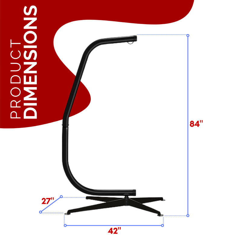 Structure en C robuste pour chaise suspendue en acier - rotation à 360 degrés