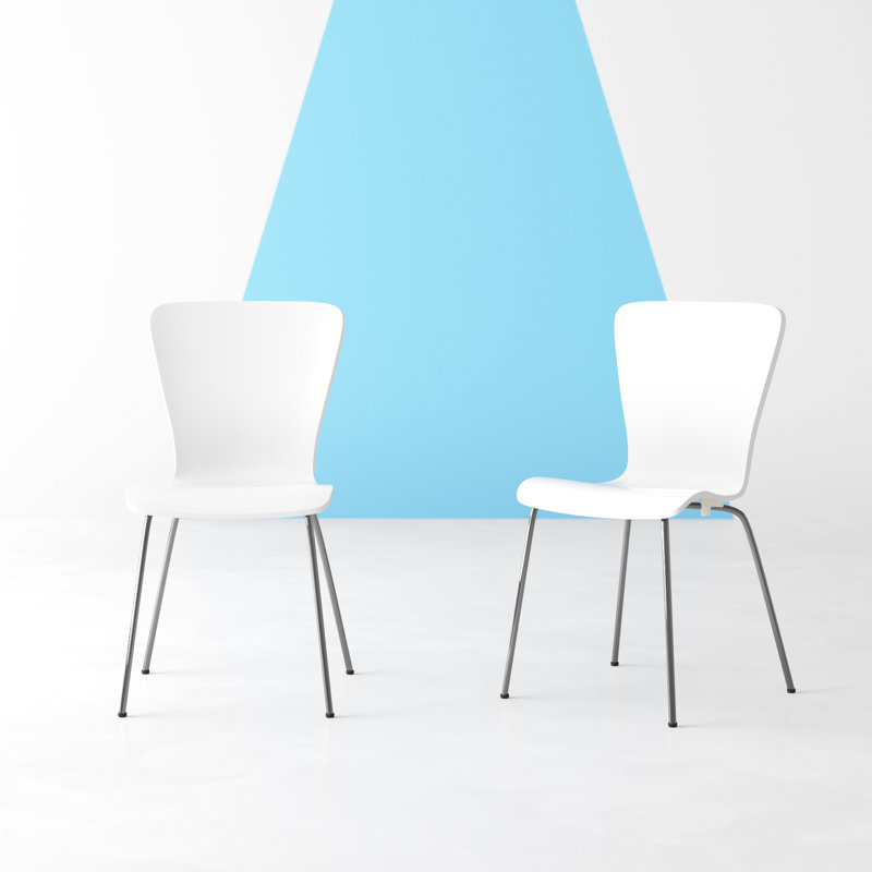 Deantrei 18.25'' H Stacking Side Chair, White