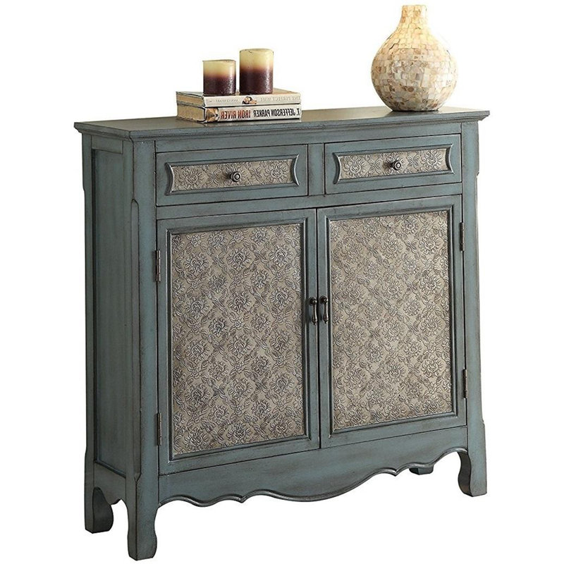 Console Table In Antique Blue