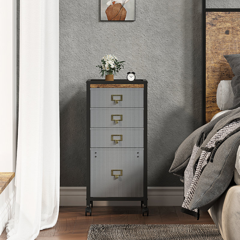 Classeur vertical mobile 4 tiroirs Boose, gris