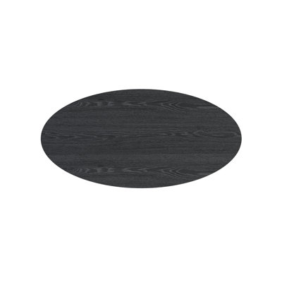 Oval Solid Wood Table Top Black 39.37"