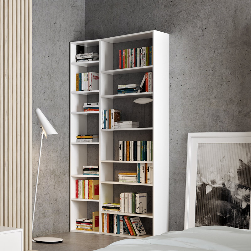 Napolitano Geometric Bookcase, Matte White