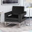ARM CHAIR, Dazzling Silver Accents And Velvet Upholstery