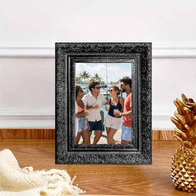 Cadre photo noir traditionnel 1 pièce 5 po x 7 po avec tablette