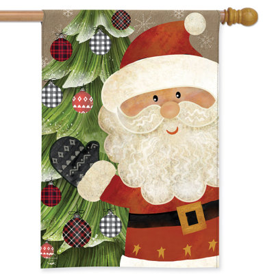 Jolly Welcome Santa House Flag 28x40