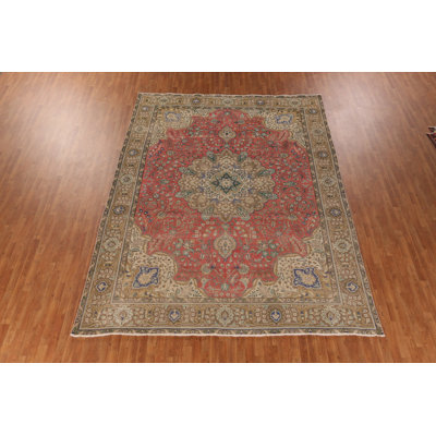 Tapis traditionnel rose rétro 10 x 13
