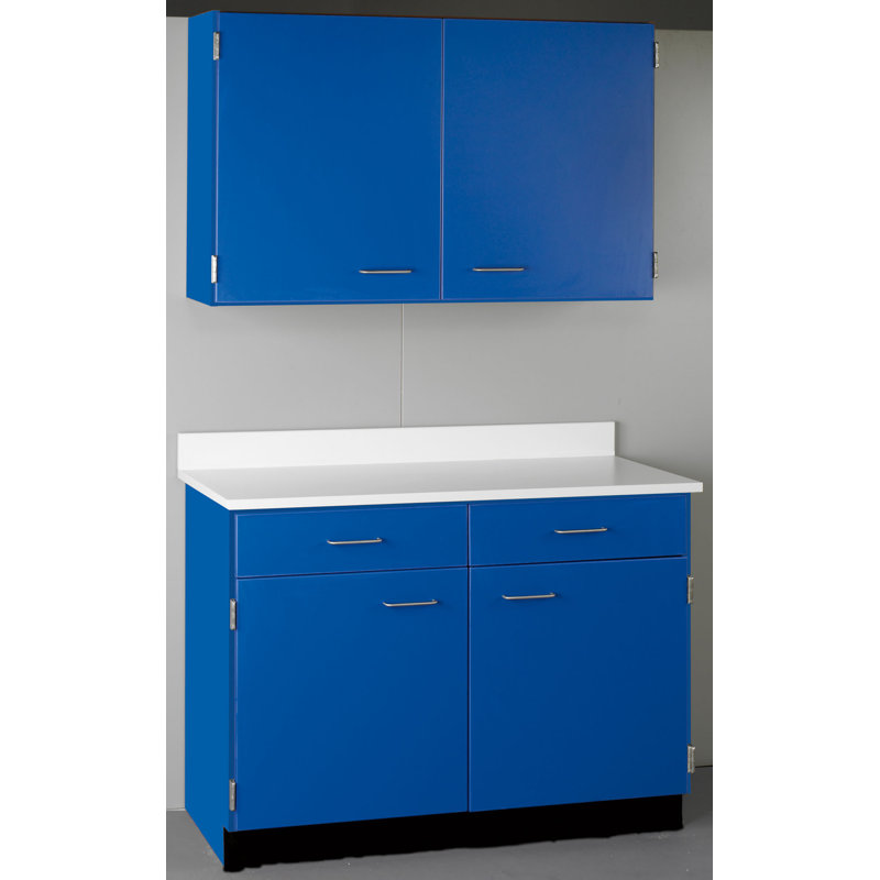 Armoire de salle de classe à 12 compartiments avec portes Suites, Gris tendance / noyer, H 84 po x l 48 po x P 24 po
