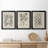 " Antique Black And White Botanical VII " 3 - Pieces Painting Print-303078022-303078041