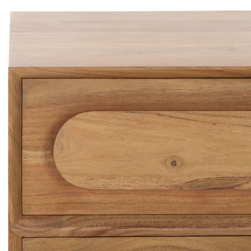 Lesliette 3 Drawer Wood Nightstand