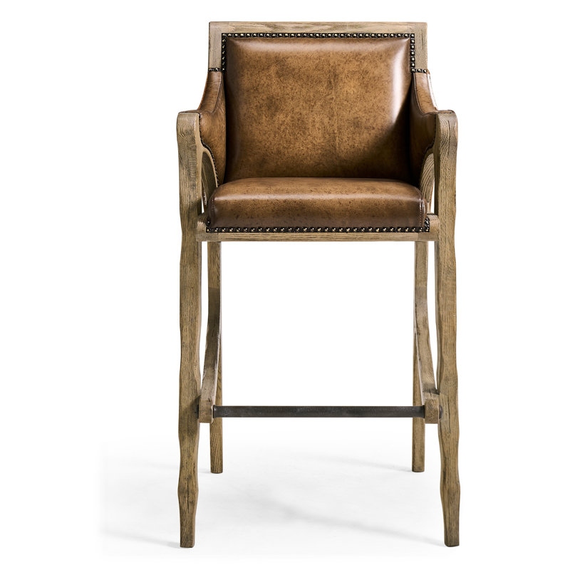 Echo Canyon Upholstered Stool with Solid Wood Frame