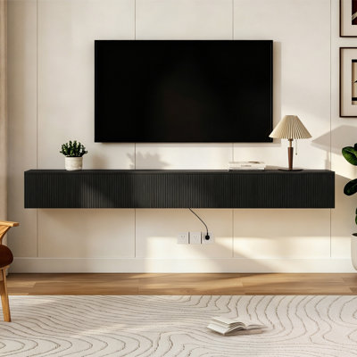 Meuble télé mural moderne avec rangement flottant 86,6 po Modern