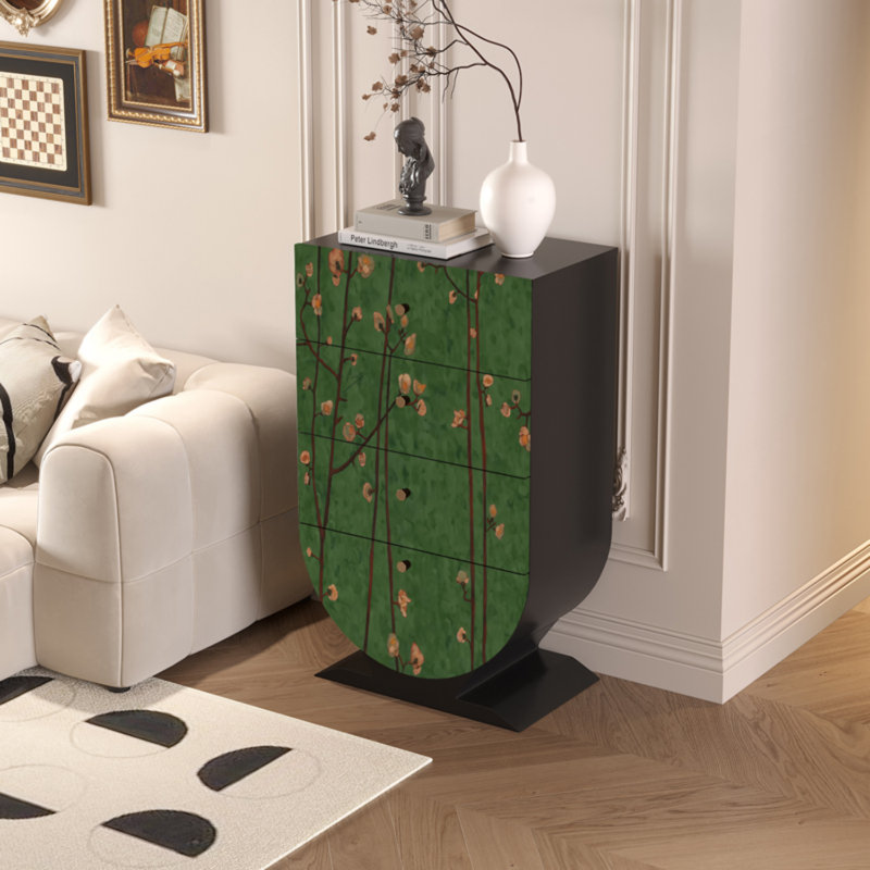 Commode d'appoint de rangement moderne à quatre tiroirs
