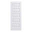 Porte intérieure en composite 30 po x 80 po à 5 panneaux carrés-124640656
