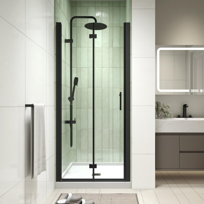 30" - 31 3/8" W x 72" H Bi-Fold Frameless Shower Door with 1/4" (6mm) Clear Tempered Glass