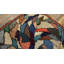 Colorful Antique Artistic American Folk Art Crazy Quilt Pattern Hooked Rug