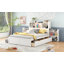 Lit plateforme avec rangement et tablettes coulissantes-852446745