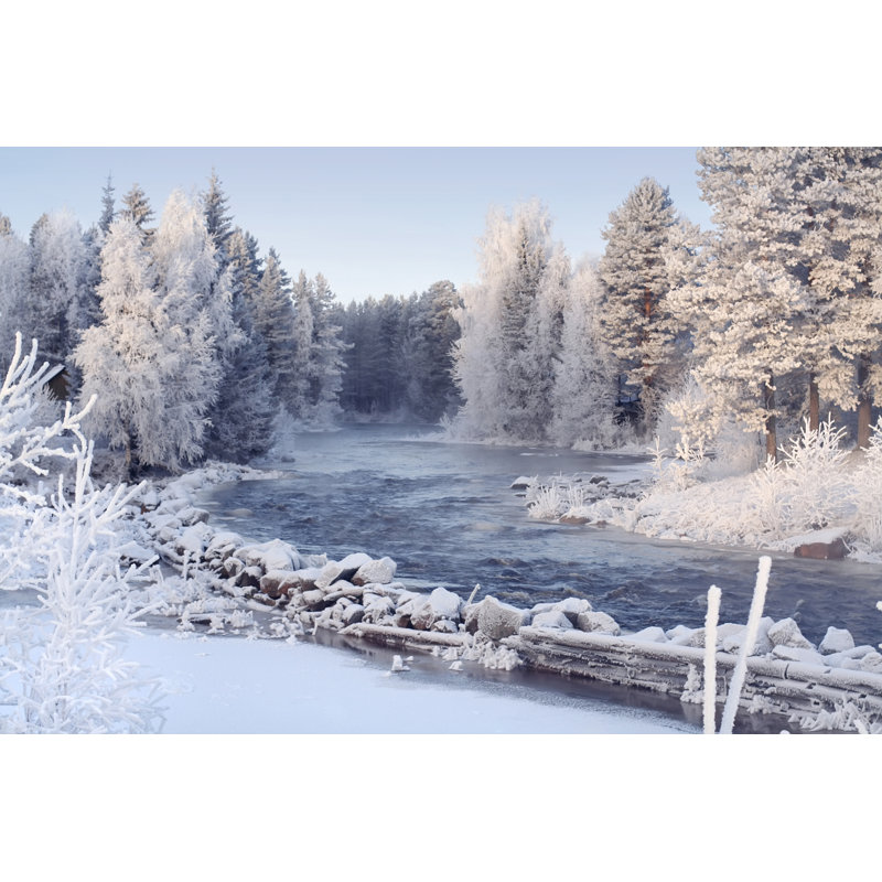 Beautiful Winter Landscape by 5ugarless - Wrapped Canvas Print, 61cm H x 91cm W x 3.8cm D