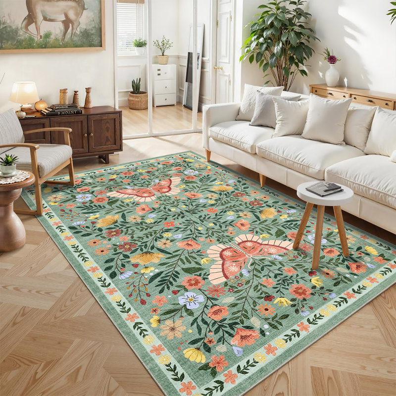 Tapis lavable à la machine Farmhouse, Rectangle 5 pi x 7 pi