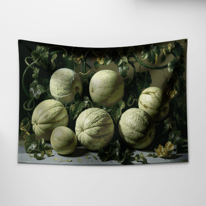 Tapisserie murale de melon d'hiver, 51 po x 60 po