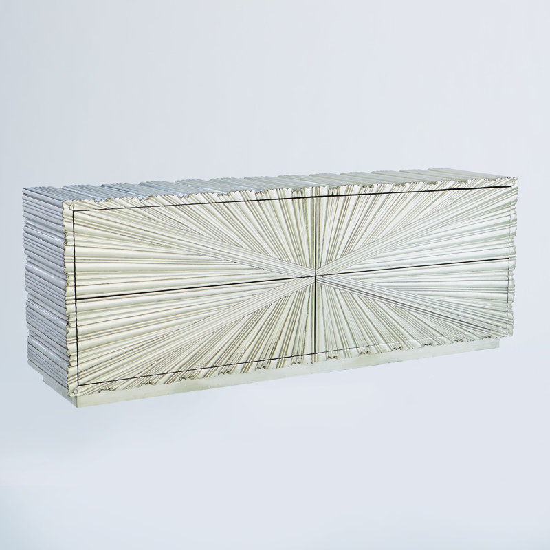 Linenfold Cabinet, Silver