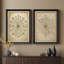 «Vintage Botanical Mandala Floral Symmetry», ensemble de 2 reproductions d'art encadrées sur papier 26 po x 36 po-849646704