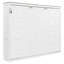 Lit escamotable pleine grandeur avec lumière DEL, armoire murale pliable et dissimulée, blanc et brun-1571676998-1571677017