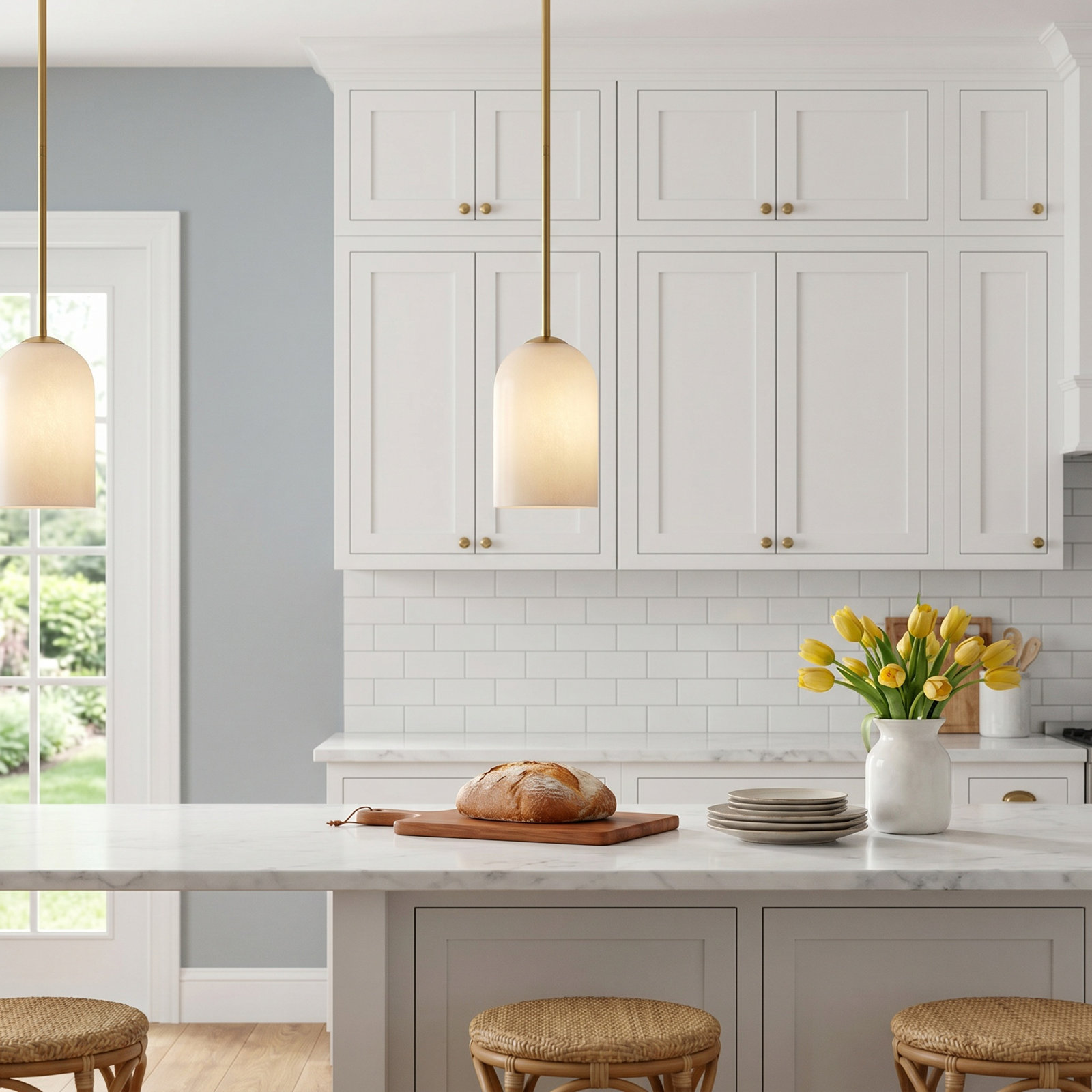 Brianna Dimmable Single Light Pendant, Taupe