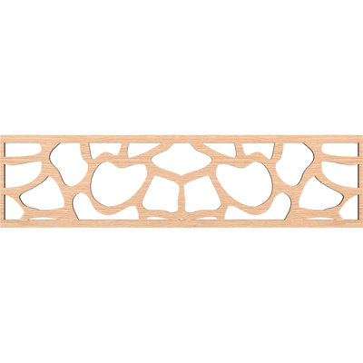47"W x 12"H x 3/8"T Rochester Fretwork Moulding, Red Oak