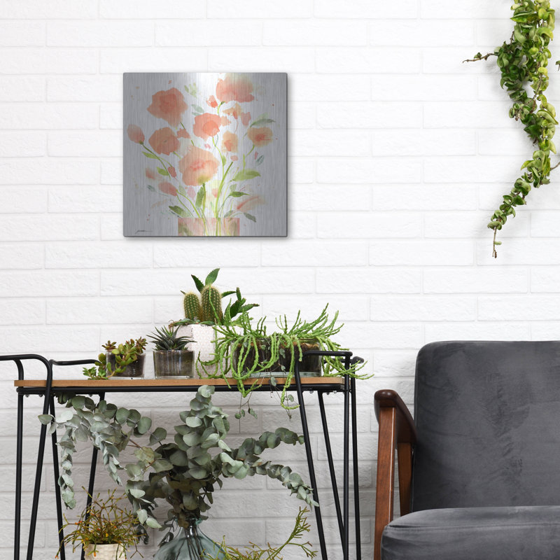 Mur de métal «Peach Fuzz» par Design Fabrikken, H 12 po x l 12 po